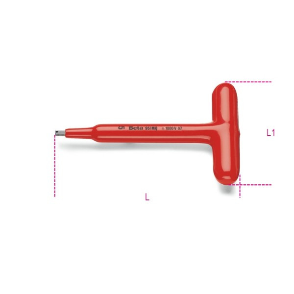 cles-males - cle-male-6-pans-en-t-isolee-1000v - 951MQ  - beta-tools - Tinsal - Algérie