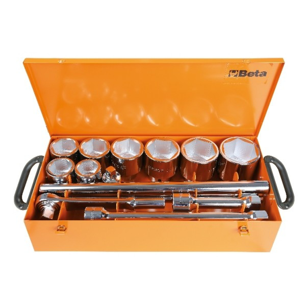 douilles - coffret-13-pieces-beta-929c8-8-douilles-6-pans-1-et-cliquet-reversible - 929/C85 - beta-tools - Tinsal - Algérie