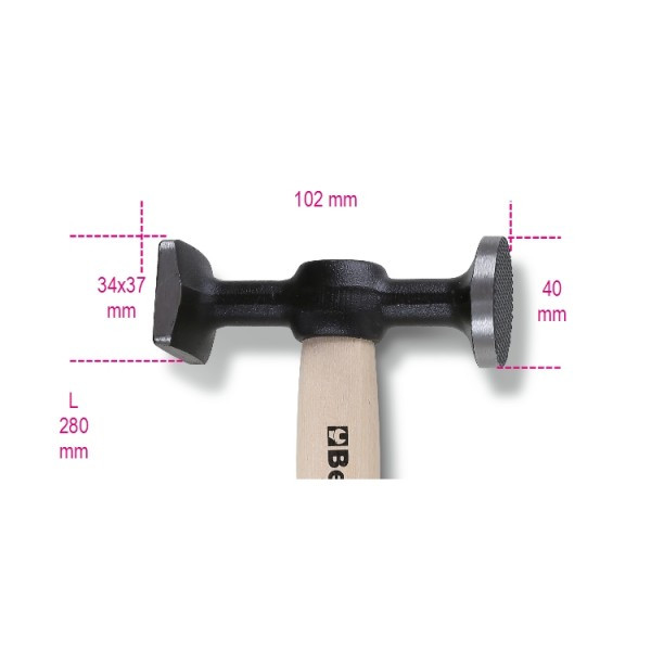 marteaux-et-battes-carrosserie - marteau-a-retreindre-manche-en-bois - 1357Z/45 - beta-tools - Tinsal - Algérie