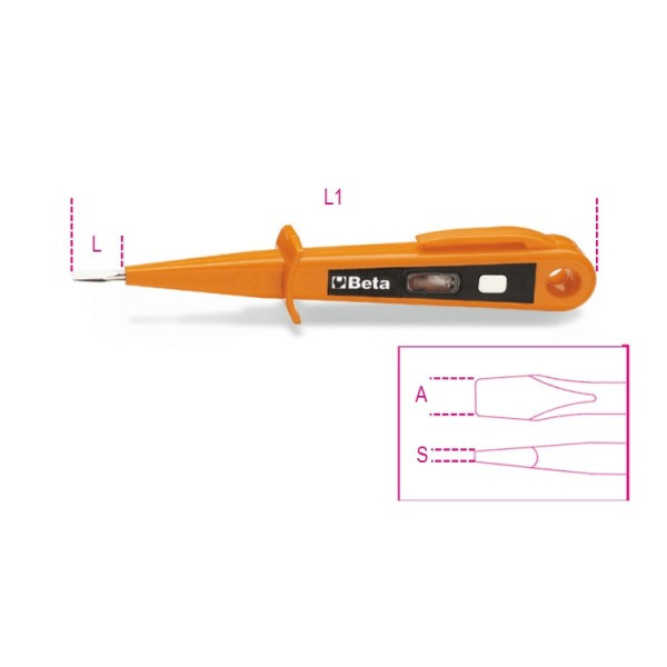 tournevis-detecteurs-de-tension - tournevis-detecteur-de-tension-125250v-a-double-isolation - 1253A - beta-tools - Tinsal - Algérie